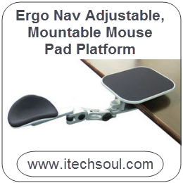 Ergo Nav Adjustable, Mountable Mouse Pad Platform