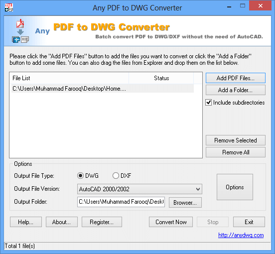 3- Any PDF to DWG Converter