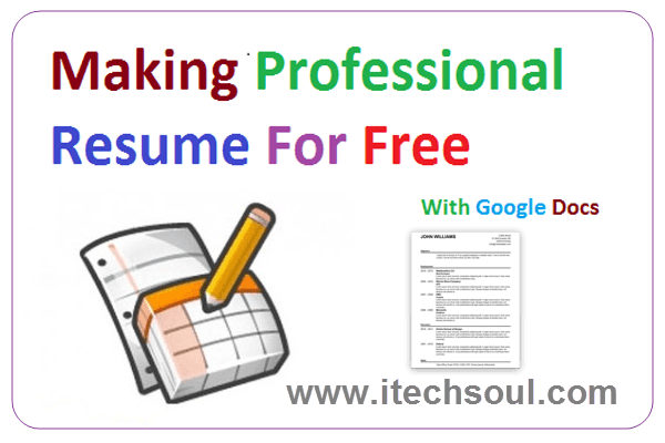 professional resume with Google Docs