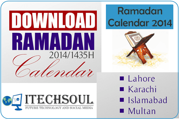 Ramadan Calender 2014