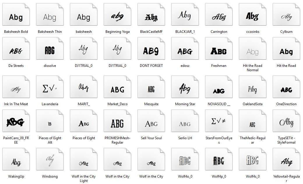 45 Precious and Awesome English Fonts Pack (2)