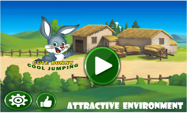 Cute Bunny Cool jumping