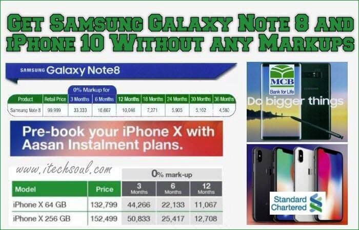 Samsung Galaxy Note 8  iPhone 10 installment plan