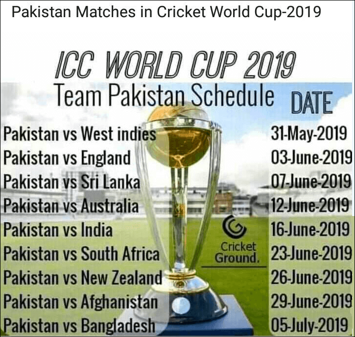 Pakistan Matches